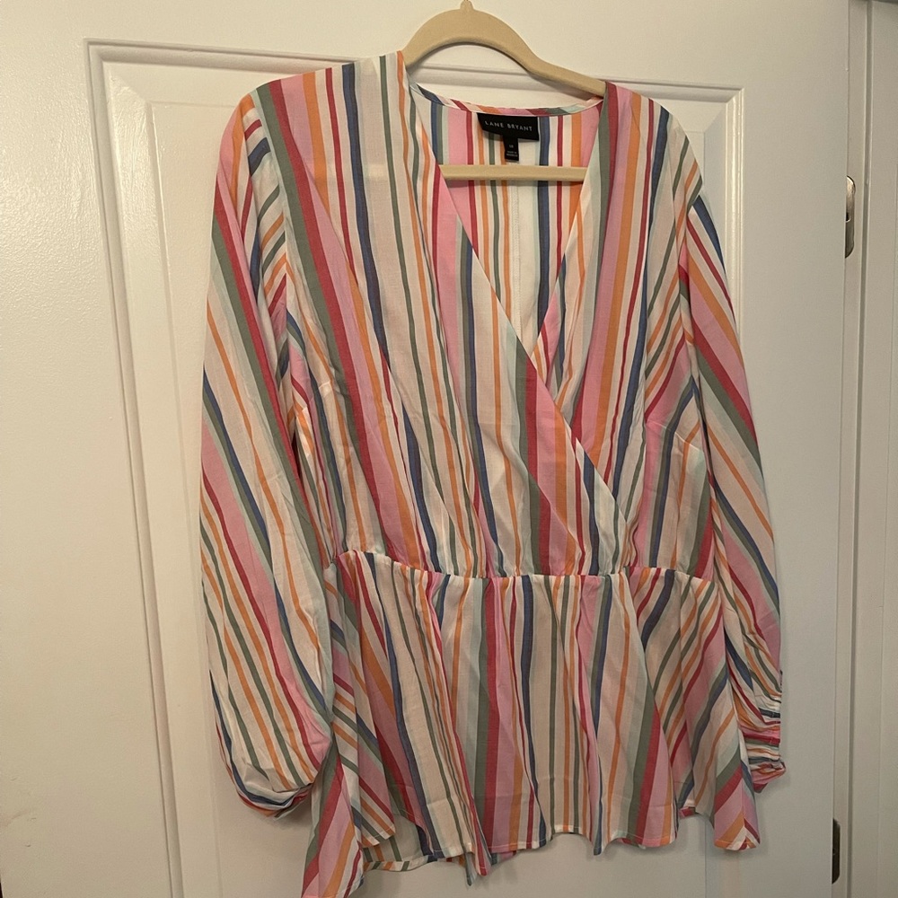 NWOT Lane Bryant striped blouse